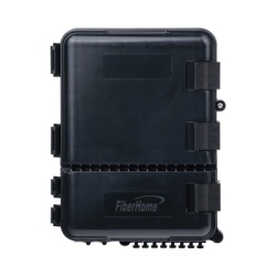 FIBERHOME FDP-440A Caja de Distribucion de Fibra Optica para 24 Empalmes con 8 Acopladores SC/APC Simplex Exterior IP55 Color Negro