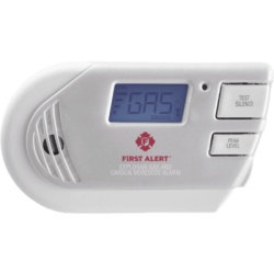 FIRST ALERT 1039760D Detector Combo de Gases / Metano GN / Propano LP / Monóxido de Carbono CO / Pantalla Digital Retroiluminada / 85 dB / 120 Vca con Batería de Respaldo