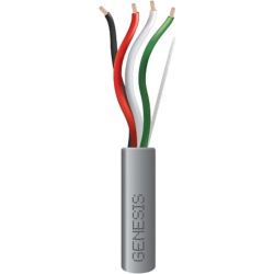 GENESIS 2115-1109 Bobina de 305 m (1000 ft) / Cable para Alarma 4x18 AWG / Riser / Gris