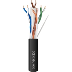 GENESIS 5110-1008 Carrete de Cable de 305 Metros (1000 Pies) Cat6 Calibre 24 Exterior para Climas Extremos RoHS Color Negro - Img 2