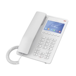 GRANDSTREAM GHP630W Telefono IP WiFi Hotelero con pantalla LCD a color 2 lineas SIP con 2 cuentas codec Opus IPV4/IPV6 color blanco con gestion en la nube GDMS