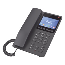 GRANDSTREAM GHP631W Telefono IP WiFi Hotelero con pantalla LCD a color 2 lineas SIP con 2 cuentas codec Opus IPV4/IPV6 color negro con gestion en la nube GDMS