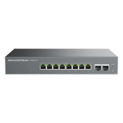 GRANDSTREAM GWN7721P Switch L2 Lite Administrable de 10 Puertos / 8 Puertos Ethernet 2.5 Gigabits / 2 Puertos SFP+ 10 Gigabits / PoE+ 802.3af/at / VLAN 802.1Q / QoS / IGMP Snooping / Montaje en Escrit