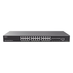 GRANDSTREAM GWN7813 Switch Capa 3 Administrable / 24 puertos 10/100/1000 Mbps + 4 Puertos SFP+ de 10 Gigabits / Compatible con GWN Cloud.