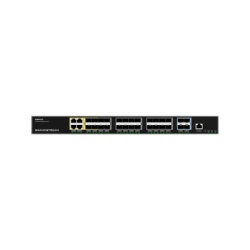 GRANDSTREAM GWN7831 Switch de Agregacion Capa 3 / 4 Puertos Gigabit Ethernet / 24 Puertos Gigabit SFP / 4 Puertos 10Gigabit SFP+ / QoS Integrada / Soporte IPv6 e IPv4 / Seguridad Avanzada / Stacking /