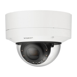 HANWHA VISION XNV-6123R Camara IP Tipo Domo Antivandalico con inteligencia artificial 2MP Lente Varifocal 5.2 - 62.4 MM IR 70M/ H.265/ H.264/WDR 150DB/ HLC/ Doble SD CARD/ 12VDC/24VAC/POE IP67 IK10
