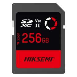 HIKSEMI by HIKVISION HS-SD-E90/256G Tarjeta SD Profesional 256G / 300 MB/s Lectura / 260 MB/s Escritura / U3 V90 / 4K-8K Video / TLC