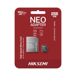 HIKSEMI by HIKVISION HS-TF-C1/256G/NEO/A Memoria microSD con Adaptador Ideal para Celular o Tablet / 256 GB / Multiproposito