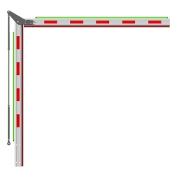 HIKVISION 307500825 Brazo Articulado para Barrera / Altura Máxima 2.35 m (7.7 ft) / Diseño 1.5+1.5 m (4.9+4.9 ft) / Iluminación Integrada / Instalación Interior / Compatible Serie DS-TMG320