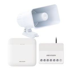 HIKVISION AXPRO-KIT-SIRENA-C Kit de Alarma Inalámbrico / 48 Zonas / Sirena Exterior 30W IP65 / Relevador 0-36 VDC / Comunicación 433 MHz / AES-128