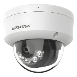 HIKVISION DS-2CD1163G2-LIUF Cámara Domo IP / 6 Megapixel / Dual Light 30 m (98.4 ft) / Lente 2.8 mm / 105° / Audio Integrado / IK08 / IP67 / PoE