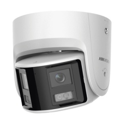 HIKVISION DS-2CD2346G2P-ISU/SL(C) [FlexVu] [PROTECCION ACTIVA] Turret IP 4 Megapixel / 2 Lentes de 2.8 mm (Imagen Panoramica 180Â°) / 30 mts IR / Exterior IP67 / Luz Intermitente y Alerta de Audio / A
