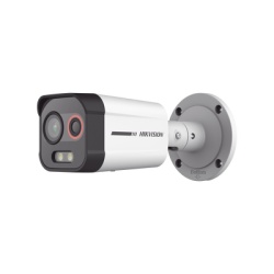 HIKVISION DS-2TD2608-1/QA/FP Camara Bala IP Termica y Optica Biespectral para prevenir incendios/ Deteccion de fuego / Medicion de Temperatura / Resolucion Optica 4 MP ColorVu / Resolucion Termica 96