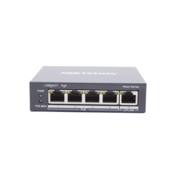 HIKVISION DS-3E0505P-E/M Switch Gigabit PoE+ / No Administrable / 4 Puertos 1000 Mbps PoE+ / 1 Puerto 1000 Mbps Uplink / 35 Watts