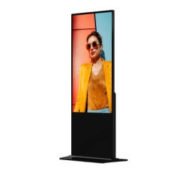 HIKVISION DS-D6055UT-D/S Pantalla Tactil de 55" 4K para Publicidad Digital / Base para Piso (Totem) / Gestion de Contenido y Control Centralizado
