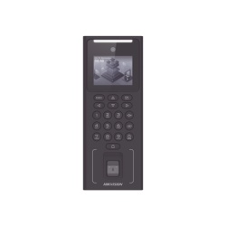 HIKVISION DS-K1T321MFWX-B/S Terminal de Control de Acceso Facial / Reconocimiento Deep Learning 0.3 s / 500 Rostros / 3,000 Huellas y Tarjetas MIFARE / Wi-Fi Doble Banda / Batería de Respaldo 3 h / Pantalla 2.4"