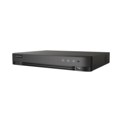 HIKVISION IDS-7208HUHI-M1/S(C) DVR 8 Canales TurboHD + 8 Canales IP / 8 Megapixel (4K) / Acusense (Evita Falsas Alarmas) / Audio por Coaxitron / 1 Bahia de Disco Duro / H.265+