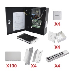 HIKVISION KIT-TARJETA-04 Kit de Control de Acceso con TARJETA para 4 Puertas / TODO INCLUIDO / Software IVMS4200 incluido