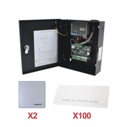 HIKVISION KIT-UHFSTICKER-02 Kit para automatizar 2 ACCESOS VEHICULARES con STICKERS en Parabrisas de vehiculos / Incluye Panel 2 lectores y 100 stickers / Software IVMS4200 incluido
