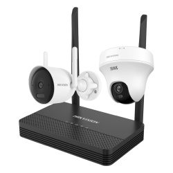 HIKVISION NKS4223WBTH Kit IP Inalámbrico / NVS 4 Canales / 2 Cámaras Wi-Fi 2 Megapixel / Dual Light 30 m (98.4 ft) / Audio Bidireccional / Lente 2.8 mm 97°