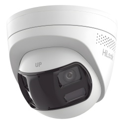 HiLook by HIKVISION IPC-T260HAD-LUF/SL [Dual Light] Turret IP 6 Megapixel / Imagen Panoramica 180°/ PoE / Microfono y Bocina Integrado / Exterior IP67 / Audio Bidireccional / Alarma Visual y Auditiva