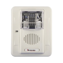 HOCHIKI WHEC24-75WW Sirena Estrobo Para Intemperie Montaje en Muro Color Blanco (0500-05870)