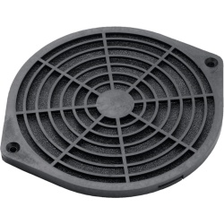 HOFFMAN AFLTR4LD Kit Filtro Protector de Dedos / Ventilador 4 Pulgadas (102 mm) / Filtro Extraíble y Lavable / 124x124x11 mm / Plástico Negro Mate / Incluye Herrajes