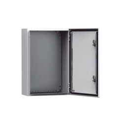 HOFFMAN MAS0606040R5 Gabinete de Uso Exterior MAS 600 x 600 x 400 mm NEMA 4/12/13; IP66; IK10 de Acero Dulce 1.5 mm con Platina de Montaje Incluida Color Gris Claro