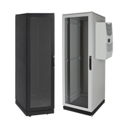 HOFFMAN PSC20610BAC2 Gabinete de Telecomunicaciones ProLine V/D 600 mm de Ancho 1000 mm de Profundidad Compatible Con Aire Acondicionado Tipo G52 NEMA 12 42 UR Color Negro
