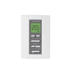 HONEYWELL HOME RESIDEO T6811DP08 Termostato digital / Serie T6811 / Fan Coil 2 tuberías / 110 VCA / Ventilador 3 velocidades / Válvula On-Off / LCD
