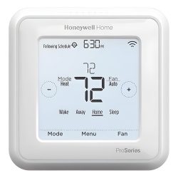 HONEYWELL HOME RESIDEO TH6220WF2006/U Termostato inteligente / Wi-Fi 2.4 GHz / 2H/1C bomba de calor o 2H/2C convencional / Apple HomeKit / ENERGY STAR / Serie T6 Pro