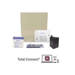 HONEYWELL HOME RESIDEO VISTA-48LA-NTB Panel de alarma residencial y comercial / hasta 48 zonas / 3 particiones / kit con gabinete, batería y transformador / AlarmNet y Total Connect