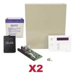 HONEYWELL HOME RESIDEO VISTA48DOBLE/6160RF Paquete de 2 paneles híbridos VISTA-48 / Teclado-receptor 6160RF / 48 zonas cada uno / 3 particiones / Compatible Total Connect 2.0