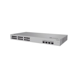 HUAWEI S220S-24P4JX Switch de Acceso eKit Administrable / Capa 2 / 24 Puertos PoE+ Gigabit + 2 Puertos SFP(2.5 Gbps) + 2 Puertos SFP+(10 Gbps) / PoE Perpetuo / Presupuesto PoE 400 W / Sin licenciamien