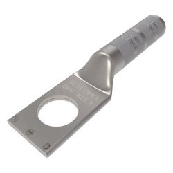 HUBBELL BURNDY HUB-YA4C Zapata Terminal de Compresion BURNDY para Tornillo de 1/4" y Calibre 4 AWG /Canon Largo.