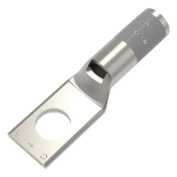 HUBBELL BURNDY HUB-YA4CL4 Zapata Terminal de Compresion BURNDY Canon Corto para Tornillo de 3/8" y Calibre 4 AWG.
