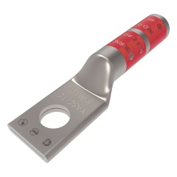 HUBBELL BURNDY HUB-YA8-CTC-14 Zapata Terminal de Compresion BURNDY para Tornillo de 1/4" y Calibre 8 AWG / Barril Largo.