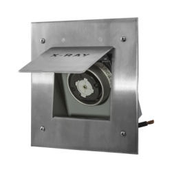 HUBBELL HUB-HBL25505 Receptaculo Movil de Rayos X / 50 A 250 V CA/ 2 Polos 3 Hilos / Placa de Acero Inoxidable.