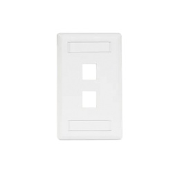 HUBBELL HUB-IFP-12W Placa Frontal para 2 Puertos Telefono/Datos/Multimedia/ Color Blanco