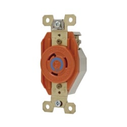 HUBBELL HUB-IG23-20 Receptaculo Sencillo de Media Vuelta / 20 A 250 V CA / 2 Polos 3 Hilos / Nema L6-20R