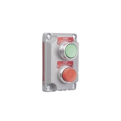 HUBBELL KILLARK HUB-XCS-0B7 Cubierta para Estacion de Control con 2 Botones Pulsadores de Arranque y Paro.