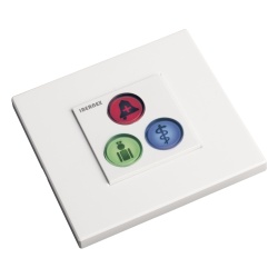 IBERNEX NX0394 Modulo de 3 Botones iluminados para habitacion de Hospital / Alarma / Cancelar y Codigo Azul / BUS RS485 / Compatible con NX0019/B NX1021 Y NX0015