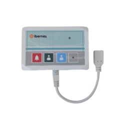 IBERNEX NX8809 Terminal de Cama Inalambrico / Boton de Alarma Presencia y Medico / IP54 / Material ABS Antibacteriano / RF 433MHz / 400 metros Distancia Transmision (linea de vista)/ Alimentacion 2xAA