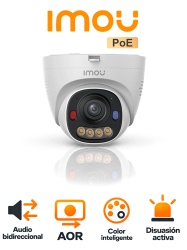 IMOU IPC-PS8EN-5V0 - Cámara Domo IP de 5 Megapixeles/ Lente 2.8mm/ Audio Bidireccional/ Smart Color/ Luz de Advertencia Roja & Azul/ Para Exterior/ 25 Mts IR/ Soporta Micro SD Hasta 512GB/ AOR MODE /