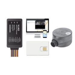 JIMIIOT VL802KITFUEL Kit localizador vehicular / 4G LTE / BLE / RS485 / Audio dos vias (requiere accesorios) / incluye SIM500MB2Y Plataforma EPCOMGPSCODE y UL212 Sensor ultrasonico