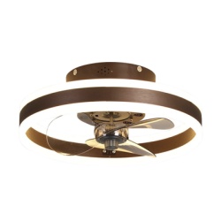 JWJ JLV-021 Ventilador de Techo con Luminario LED de 110 V CA 50/60 Hz / 4500 Lm / 6500 - 4 000 - 2 700 K / 3 Tonos de Luz / 3 Velocidades / Dimeable.