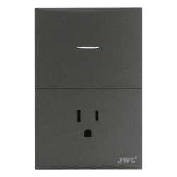 JWJ JTL-G7744 Placa con Interruptor Sencillo y 1 Toma Corriente 10 -15 A 127 V 60 Hz.
