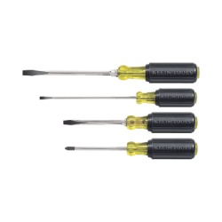 KLEIN TOOLS 85105 Juego de Desarmadores / Phillips / Plano / Cabinet / 4 Piezas / Mango Acojinado