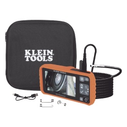 KLEIN TOOLS ET19 Dual Camara Boroscopio Pro 5.5mm 720p USB-C/Wi-Fi y LCD 4.3" a Color Cuello de Cisne Blindado 10 (3m) con Iman y 6 LED´s. Bateria Io-Li Recargable. Ideal en Industria Automotriz Elec