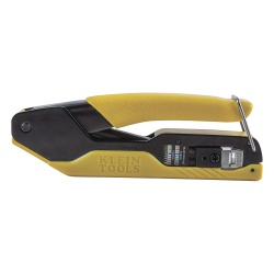 KLEIN TOOLS VDV226-005 Ponchadora/Pelacables/Cortacables con Matraca para Conectores Pass-Thru RJ45